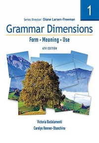 Grammar Dimensions 1 Form  Meaning  Use 4th edition