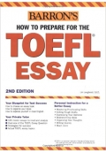 How to Prepare for the TOEFL Essay Barrons (2th ed)